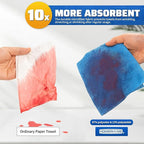 Microfiber Cleaning Cloth, 200 Pack Blue Cleaning Rags Microfiber Towel Bulk Absorbent Lint-Free Wash Cloths, All-Purpose Towels for Cars, Shop, Automotive, Garage, Home & Kitchen