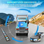 Fookoo HD 1080P 10" Wired Backup Camera System, 10" Triple Split Screen Monitor W/Recording, IP69 Waterproof Side & Rear View Cameras, 4 Channel, Parking Lines, RV/Truck/Trailer/5th Wheel (DY103)
