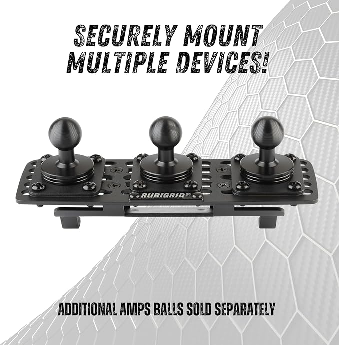 Bulletpoint Metal Dash Mount Cell Phone Holder Compatible with 2013-2018 RAM Truck & 2019+ RAM 1500 Classic (RubiGrid Spring-Loaded)