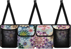 Bohemian Mandala Floral Flowers Car Trunk Organizer, Space Saving Expert, 4 Compartments, Multicolored