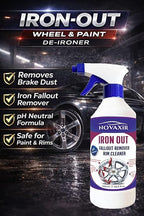 Iron-Out Wheel & Paint De-Ironer – pH-Neutral Iron Fallout Remover, Safe for Paint & Rims, 500 ml, Fast-Acting Cleaner for Brake Dust & Contaminants