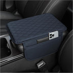 Stacool Upgraded Car Center Console Cover,Microfiber Leather Car Armrest Cover Cushion with 2 Storage Bags,Universal Car Armrest Storage Box (Blue)