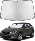 EcoNour Windshield Sunshade Compatible for Mazda CX-3 2016-2019 2020 2021, Sun Visor for Front Windshield & Window Sun Shade Cover, UV Heat Blocker & Protector, Car Accessories