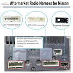 16Pin ISO Aftermarket Radio Harness Adapter for Nissan 2010-2017 with Radio Antenna Adapter, 16Pin Android Car Stereo Wiring Harness with Reverse Cable for Xterra Altima Titan Rogue