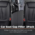 Car Seat Gap Filler, 2-Pack No Drop Seat Guard Universal Fit Car Seat Gap Plug Anti-Drop with Storage, Fill The Gap Between Seat and Console, Auto Accessories for SUV Truck Sedan