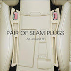 2PCS Car Seat Gap Filler Organizer,2 in 1 Car Gap Filler with Fill and Storage Function for Storing Phones Keys Cards,Universal Multifunctional No Drop Seat Guard for Cars (Beige)
