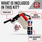 Adam's Polishes Standard Foam Gun & Car Shampoo Bundle - Car Wash Foaming Sprayer for Garden Hose | Mix with Car Soap & Water & No Pressure Washer Required | Premium Grade Auto Detailing Tool