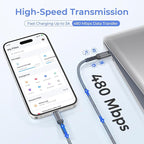 Basesailor for Apple iPhone 14 13 12 Pro Max Plus Charger Cable 3.3FT,USB Type C to Lightning Cord with USB A Adapter,Fast Charging Power Cord for iPhone 11 Mini XS XR X 8 7 6 SE, i Pad 8th 9th Gen