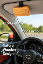 Wooden Car Air Freshener – Premium Natural Scents for Every Drive – Car Odor Eliminator (Coconut)