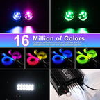 Starlight Headliner Kit, Dual Color Twinkle & Meteor 2 in 1 Fiber Optic Lights, 1000pcs*0.03in*13.1ft, APP & Remote Control, 18W Music Star Lights for Car/Home Ceiling