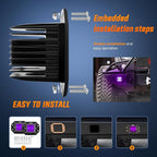 Nilight Flush Mount LED Light Pods 2 PCS 42 W Purple Upgraded Spot Flood Combo Bumper Driving Decoration Neon Light Bar Off Road Lights 12V 24V Lighting for Truck ATV UTV SUV Pickup Van Boat Tractor