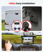 Foxpark Magnetic Wireless Backup Camera for RVs and Trailers No-Installation - 7" HD 1080P Monitor, Strong Magnetic Scratch-Proof Rear View Camera for Trucks, Campers, SUVs, and Cars