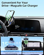 PZK Car Phone Holder for Hyundai Elantra 2021-2025 2026 SE/SEL/Sport/Limited/N Line Accessories 8-Inch/10.25-Inch Screen Magnetic 15W Fast Wireless Charger Car Phone Mount Not Affect Air Vent