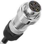 DALLUX Heavy Duty Vehicle Coil Trailer Cable with 2 Channel 4 PIN AV Connector Disconnect Kit for Truck Caravan Motor Home Backup Security Camera Monitor System