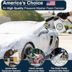 DBR Tech® Foam Cannon for Pressure Washer | Pro-Grade, 1.1mm Orifice, 1000-4000 PSI, Black