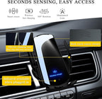 Ohleats Wireless Car Charger Mount, 15W Automotive Electric Wireless Charger Holder, Car Air Vent Mount Bracket Fast Charging for Most Smartphone, Universal Car Accessories (Black)