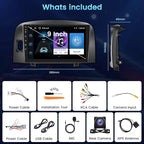 2+64GB Android 15 Car Radio for Hyundai Sonata 2004-2008 Wireless Carplay Android Auto, 9" Touch Screen Car Stereo GPS Navi, WiFi, Bluetooth, Backup Camera, FM RDS Radio, EQ DSP, SWC