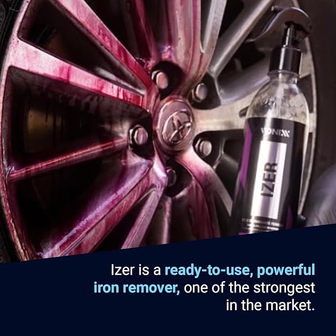 Vonixx Izer Iron Remover Spray | pH-Neutral, Non-Acidic Formula | Easy Application | Reduced Odor Formula | Keep Your Vehicle Looking Like New | Car detailing supplies | 16.9 fl oz (500 ml)