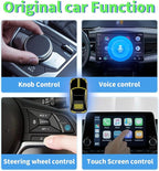 Wireless CarPlay Adapter, Convert Wired to Wireless CarPlay, Silver, Plug & Play, No Delay, USB & USB-C Compatible for Cars 2016+, Compatible with iOS & Android