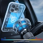 Esoulk [2026 Upgraded] Qi2 25W Fast Wireless Car Charger with Active Cooling Fan for Heat Protection, MagSafe Compatible Magnetic Air Vent Mount with Locking Clip, Phone Holder for iPhone & Android