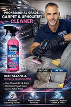Winter White Steamer Lane Carpet & Upholstery Cleaner – Car Interior Fabric Cleaner for Seats, Carpet, Floor Mats & Upholstery – Auto Detailing Stain Remover Spray – Professional Interior Cleaner 16oz