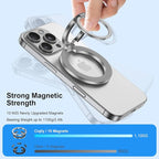 Magnetic Phone Grip Holder for MagSafe Kickstand Gym Phone Grip Stand Dual-Sided Magnetic Finger Ring for iPhone 17 16 Pro Max 16e 15 14 13 12 Samsung S25 Edge S24 S23 S22 S21,for Wireless Car Mount