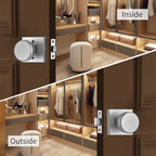 Brushed Nickel Door Knobs Interior, Pismo Doorknobs with Square Rosette for Hall