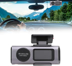 4K Front 1080P Rear Dual Dash Cam G Sensor Parking Mode Loop Recording with APP Control for Car 135° Wide Angle Night Vision Type C Interface