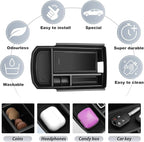 SKTU for 2018-2024 GMC Terrain Accessories Center Console Organizer 2018-2024 Terrain SL/SLE/SLT/AT4/Denali Console Tray GMC Terrain 2023 2024 Accessories 2024 Terrain Middle Console Organizer