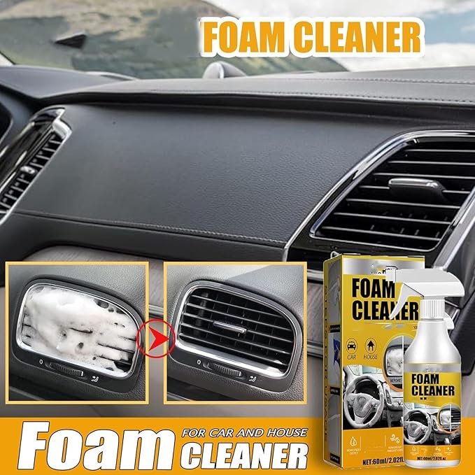Multi-purpose Foam Cleaner Car Interior Cleaners,Upholstery Cleaners for Cars Seats,Espuma Para Limpiar Asientos De Carro (2, 100ML)