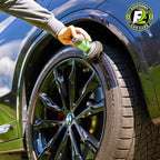 ExoForma Flow Tire Shine Applicator | Reusable Car & Truck Tire Dressing Applicator for No-Drip, Streak-Free Shine | Works with All Tire Shine & Gels | Professional Car Detailing Tool