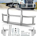 Auto Dynasty Front Bumper Brush Bull Bar Deer Guard Compatible with 2008-2017 Freightliner Cascadia, 3mm Thick Iron Tubing, Polished Chrome
