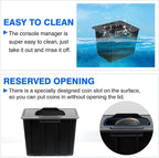 Autorder Coin Holder for Toyota Tacoma 2016-2023 Accessories - Armrest Insert Center Console Organizer with Coin Slot - ABS Plastic Secondary Storage Box