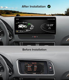 12.3" Android 13 Car Stereo CarPlay for Audi Q5 SQ5 8R (2009-2017) with MMI 3G Multimedia System-4G+64G Radio Upgrade, Wireless CarPlay Android Auto, 2400x900 Blue-Ray IPS Screen, Retains OEM Knob