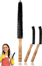 Dryer Lint Brush Vent Trap Cleaner, Refrigerator Condenser Coil Brush & Crevice Gap Cleaning Brush (2PCS) for Household Use - Grout Scrub Brush, House Cleaning Supplies, Home Essentials