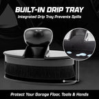 Brug's Pro Tire Shine Applicator Brush, 4 Inch Wide Head, Soft Bristles with Stand