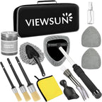 Viewsun 30 PCS Car Cleaning Kit, Purple Car Interior Detailing Kit with High Power Handheld Vacuum, Detailing Brush Set, Windshield Cleaner, Cleaning Gel, Complete Auto Accessories for Women Gift