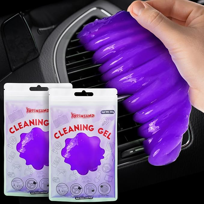 YOPINSAND Car Cleaning Gel, 2 Pack Car Cleaning Putty, Universal Auto Deatiling Tools, Reusable Interior Cleaner for Car Keyboard Air Vent, Car Slime Cleaner Dust Cleaning Gel