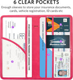 CoBak Car Registration and Insurance Holder - Vehicle Glove Box Car Organizer,Auto Truck Comparment Accessories Case with Magnetic Closure for Driver License,Cards