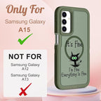 for Samsung Galaxy A15 5G Phone Case - Compatible with MagSafe Women Girls Cute Magnetic Protective Cover Cool Cat Kawaii Girly Design Heavy Duty Shockproof for Samsung A15 5G Case 6.5"