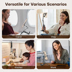 OMOTON TP02 360°Rotating for MagSafe Tripod, Adjustable Aluminum Magnetic Phone Tripod for iPhone 17/16/15/14 Pro Max Air, Foldable Cell Phone Stand Fits Vlog, Gym, Travel Essentials Accessories