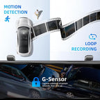 12" 4K+1080Px3,4 Channel Mirror Dash Cam Front and Rear with STARVIS Sensor, Rear View Mirror Camera,Back up Camera for Cars,8 IR Night Vision,WiFi,GPS,Voice Control,Free 128G SD