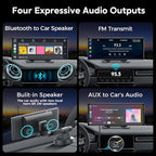 JATAZA 10.26" Wireless Apple Carplay Screen for Car, Secure Strong Bracket, Portable Apple CarPlay& Android Auto Car Stereo with GPS Navigation, Bluetooth, Mirror Link, Voice Control,Fits All Vehicles