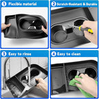 Console Organizer Tray Cup Holder Fits for 2021-2025 Ford F150 & 2023-2026 F250 F350 F450 F550 40/20/40 Jump Seat Center Console Storage Cup Holder Insert for F-Series Super Duty Accessories