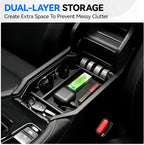 ELECFRESH 2PCS Center Console Organizer Tray for 2026 2023-2025 Honda Accord Accessories, Glove Storage Box with Aremrest Hidden Storage Box for Honda Accord