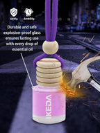 Ikeda Car Air Freshener: Hanging Car Smell Air Freshener | 10ml Hanging Car Perfume | Long Lasting Fragrance | Strong Scents Diffuser for Auto Home (White Peach|Circular)