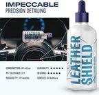 GYEON Q² LeatherShield – Durable SiO₂ Ceramic Leather Coating - Invisible Protection against Dirt, Liquids, Dye and UV Rays - Suitable for All Modern Leathers – 100 ml Supplied as 2x50ml