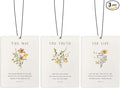 Floral Christian Car Air Freshener, Bible Verses Air Freshener Hanging 3 Pcs for Cars Closet Drawer or Books, Religious Christian God Car Accessories Mirror Decor for Women