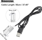 ACROPIX 6mm 0.24" 2W LED Aluminum Light Source Illuminator Decoration USB LED Light for Car DIY White - Pack of 1