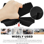 Car Wash Sponge, Large Scratch-Free Cross Cut Sponge for Soap and Rinseless Washing, Durable Ultra Soft Foam Grid Extra Absorbent Car Cleaning Sponge Pad, Car Accessories (Black)